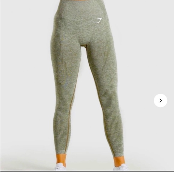 Gymshark Vital Seamless Leggings - Khaki Marl - Picture 1 of 4
